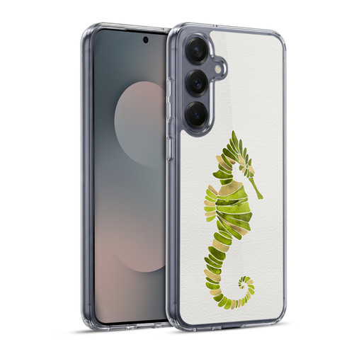 Cat Coquillette Sea Seahorse Green Soft Gel Case for Samsung Galaxy S25+ & MagSafe