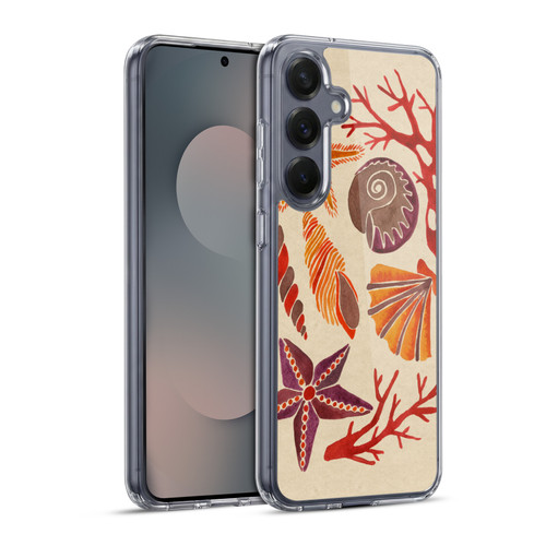 Cat Coquillette Sea Seashells Pink Soft Gel Case for Samsung Galaxy S25+ & MagSafe