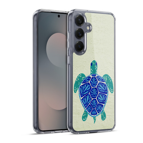 Cat Coquillette Sea Turtle Blue Soft Gel Case for Samsung Galaxy S25+ & MagSafe