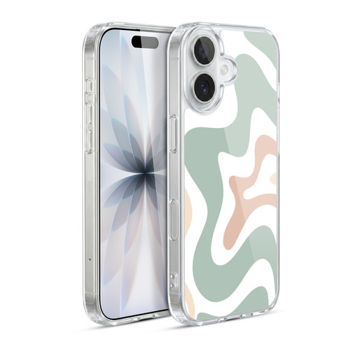 Kierkegaard Design Studio Retro Abstract Patterns Celadon Sage Swirl Soft Gel Case for Apple iPhone 17