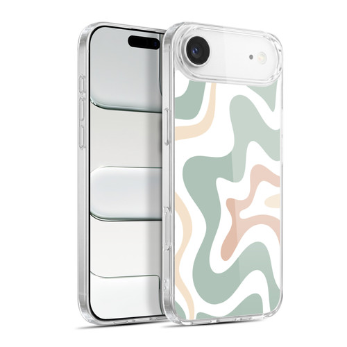 Kierkegaard Design Studio Retro Abstract Patterns Celadon Sage Swirl Soft Gel Case for Apple iPhone 17 Air