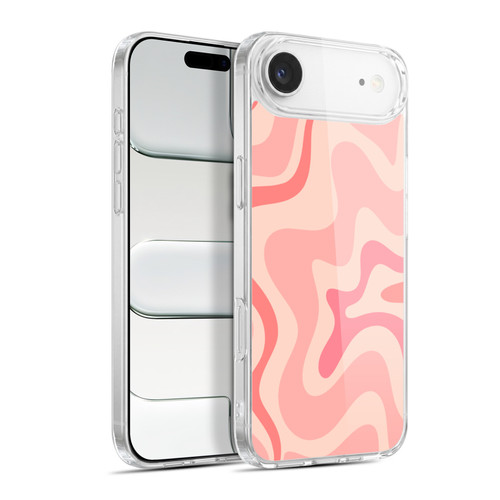 Kierkegaard Design Studio Retro Abstract Patterns Soft Pink Liquid Swirl Soft Gel Case for Apple iPhone 17 Air
