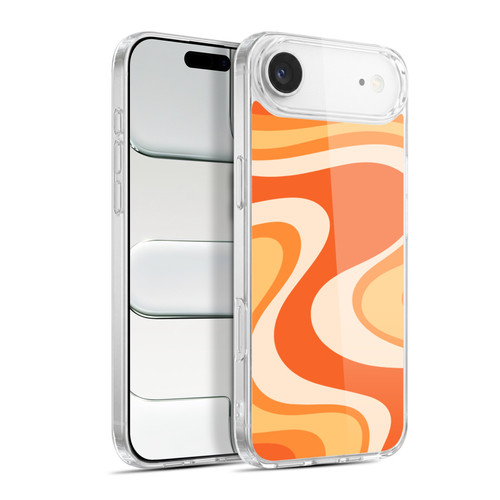 Kierkegaard Design Studio Retro Abstract Patterns Tangerine Wave Machine Soft Gel Case for Apple iPhone 17 Air
