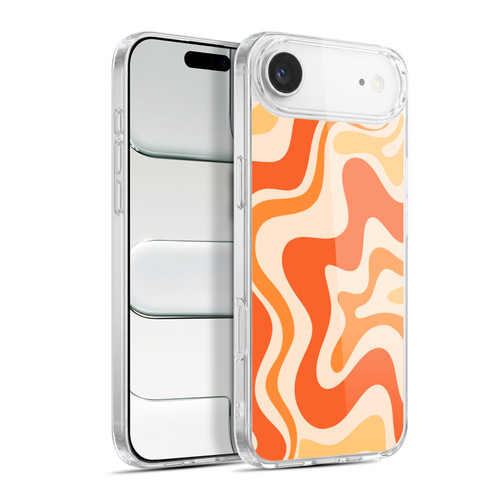 Kierkegaard Design Studio Retro Abstract Patterns Tangerine Orange Tone Soft Gel Case for Apple iPhone 17 Air