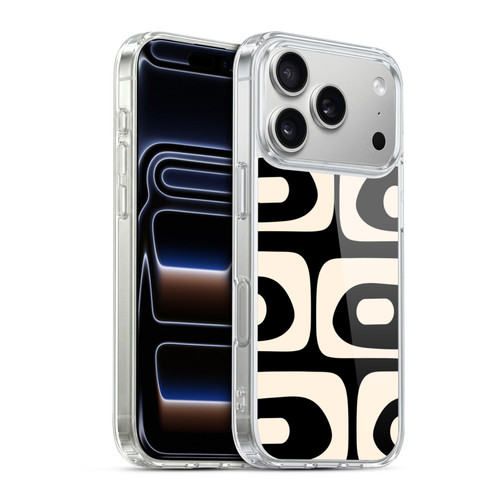 Kierkegaard Design Studio Retro Abstract Patterns Modern Piquet Black Cream Soft Gel Case for Apple iPhone 17 Pro