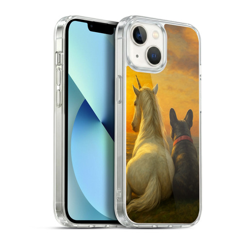 Klaudia Senator French Bulldog Sunset Soft Gel Case for Apple iPhone 13