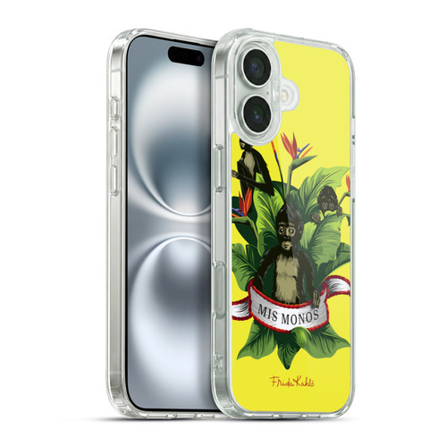 Frida Kahlo Tropical Monkeys Soft Gel Case for Apple iPhone 16 Plus & MagSafe