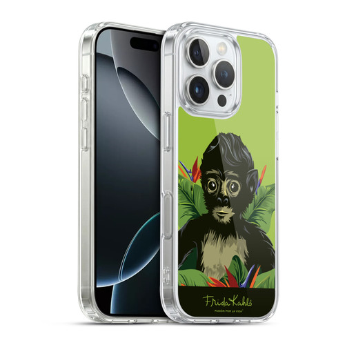 Frida Kahlo Tropical Monkey Soft Gel Case for Apple iPhone 16 Pro & MagSafe