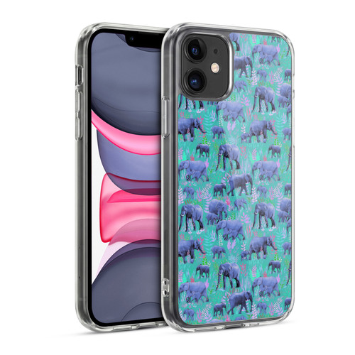 Micklyn Le Feuvre Animals Sweet Elephants Soft Gel Case for Apple iPhone 11