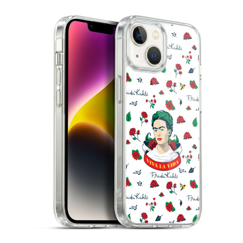 Frida Kahlo Icons Rose Patterns Soft Gel Case for Apple iPhone 14