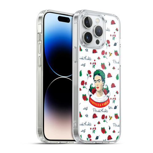 Frida Kahlo Icons Rose Patterns Soft Gel Case for Apple iPhone 14 Pro Max & MagSafe