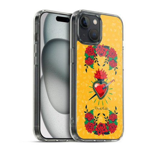 Frida Kahlo Icons Heart and Roses Soft Gel Case for Apple iPhone 15 & MagSafe
