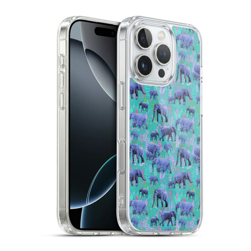 Micklyn Le Feuvre Animals Sweet Elephants Soft Gel Case for Apple iPhone 16 Pro & MagSafe