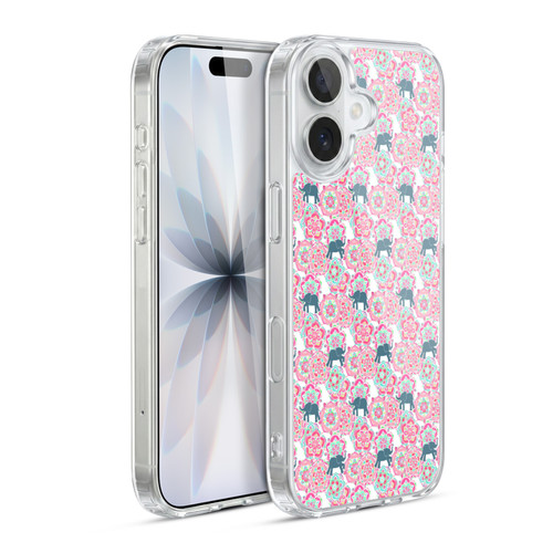 Micklyn Le Feuvre Animals Tiny Elephants In Fields Of Flowers Soft Gel Case for Apple iPhone 17