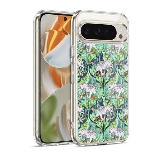 Micklyn Le Feuvre Animals Little Elephants On Jungle Adventure Soft Gel Case for Google Pixel 9 / Pixel 9 Pro