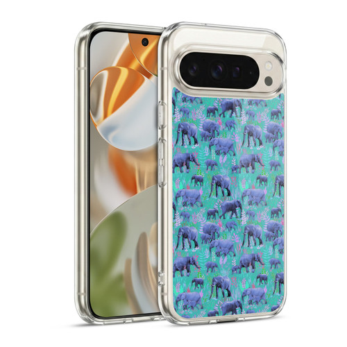 Micklyn Le Feuvre Animals Sweet Elephants Soft Gel Case for Google Pixel 9 / Pixel 9 Pro