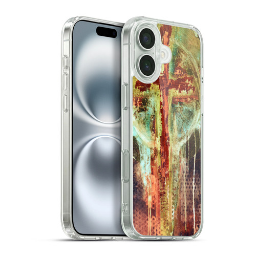 Michel Keck Religious Abstract Cross Soft Gel Case for Apple iPhone 16 Plus & MagSafe