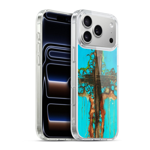 Michel Keck Religious Abstract Cross 2 Soft Gel Case for Apple iPhone 17 Pro Max