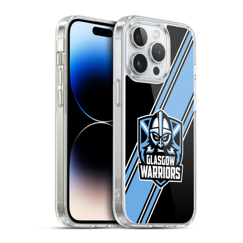 Glasgow Warriors Logo 2 Diagonal Stripes Soft Gel Case for Apple iPhone 13 Pro & MagSafe