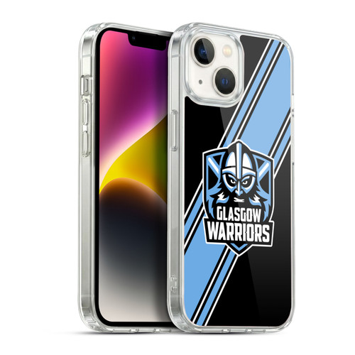 Glasgow Warriors Logo 2 Diagonal Stripes Soft Gel Case for Apple iPhone 14