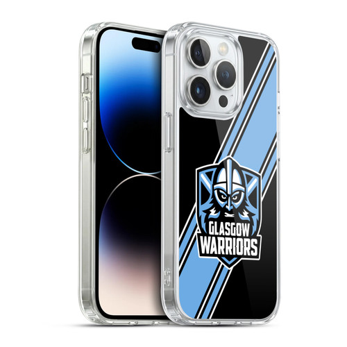 Glasgow Warriors Logo 2 Diagonal Stripes Soft Gel Case for Apple iPhone 14 Pro & MagSafe