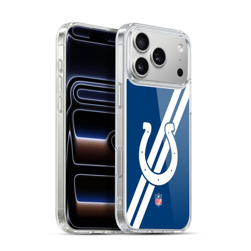 NFL Indianapolis Colts Logo Stripes Soft Gel Case for Apple iPhone 17 Pro Max
