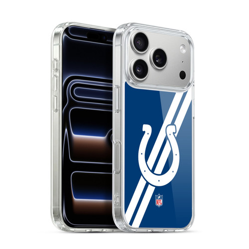 NFL Indianapolis Colts Logo Stripes Soft Gel Case for Apple iPhone 17 Pro