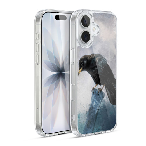 Simone Gatterwe Animals 2 Black Crow Soft Gel Case for Apple iPhone 17