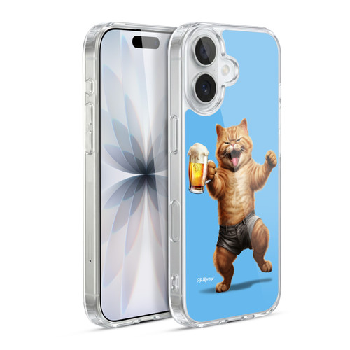P.D. Moreno Furry Fun Artwork Cat Beer Soft Gel Case for Apple iPhone 17