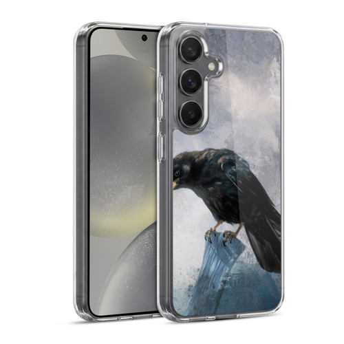Simone Gatterwe Animals 2 Black Crow Soft Gel Case for Samsung Galaxy S24 5G & MagSafe