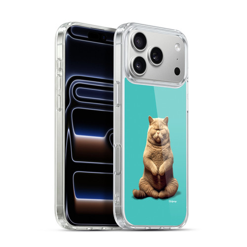 P.D. Moreno Furry Fun Artwork Sitting Cat Soft Gel Case for Apple iPhone 17 Pro Max