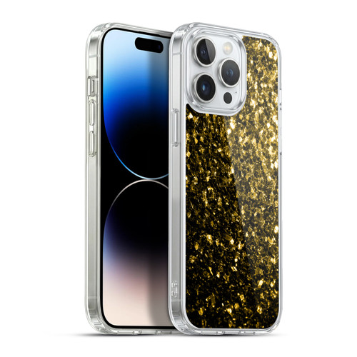 PLdesign Glitter Sparkles Yellow Gold Soft Gel Case for Apple iPhone 13 Pro Max & MagSafe