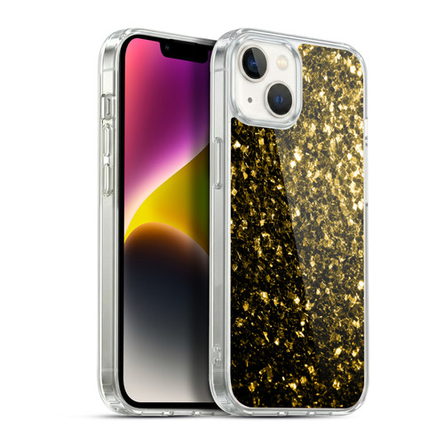 PLdesign Glitter Sparkles Yellow Gold Soft Gel Case for Apple iPhone 14 Plus & MagSafe
