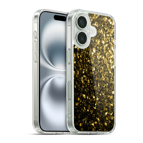 PLdesign Glitter Sparkles Yellow Gold Soft Gel Case for Apple iPhone 16 & MagSafe