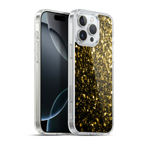 PLdesign Glitter Sparkles Yellow Gold Soft Gel Case for Apple iPhone 16 Pro Max & MagSafe