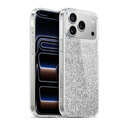 PLdesign Glitter Sparkles Silver Soft Gel Case for Apple iPhone 17 Pro Max