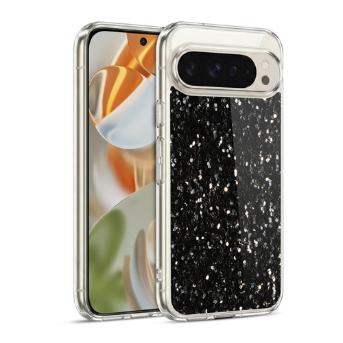 PLdesign Glitter Sparkles Black And White Soft Gel Case for Google Pixel 9 / Pixel 9 Pro
