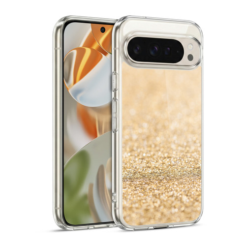 PLdesign Glitter Sparkles Champagne Gold Soft Gel Case for Google Pixel 9 / Pixel 9 Pro