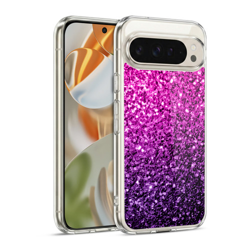 PLdesign Glitter Sparkles Purple Pink Soft Gel Case for Google Pixel 9 / Pixel 9 Pro