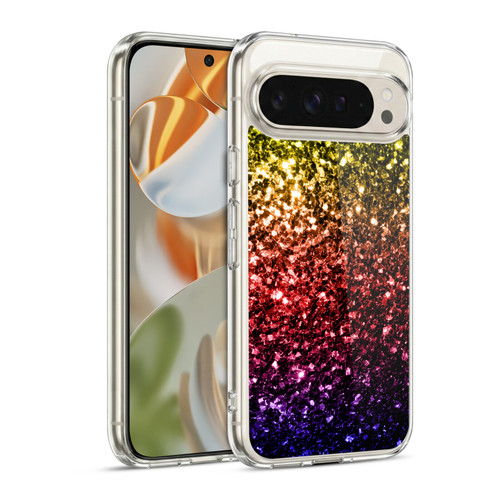 PLdesign Glitter Sparkles Rainbow Soft Gel Case for Google Pixel 9 / Pixel 9 Pro