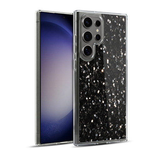 PLdesign Glitter Sparkles Black And White Soft Gel Case for Samsung Galaxy S23 Ultra 5G & MagSafe