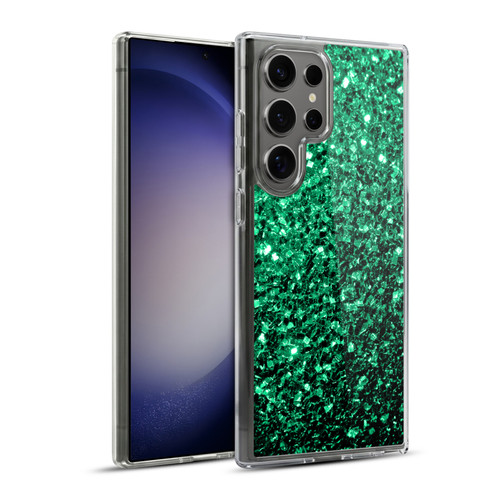 PLdesign Glitter Sparkles Emerald Green Soft Gel Case for Samsung Galaxy S23 Ultra 5G & MagSafe