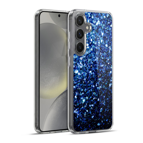 PLdesign Glitter Sparkles Dark Blue Soft Gel Case for Samsung Galaxy S24+ 5G & MagSafe
