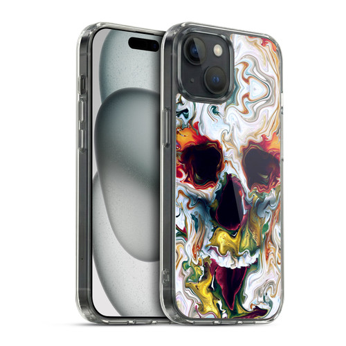 Riza Peker Skulls 9 Skull Abstract Soft Gel Case for Apple iPhone 15 & MagSafe