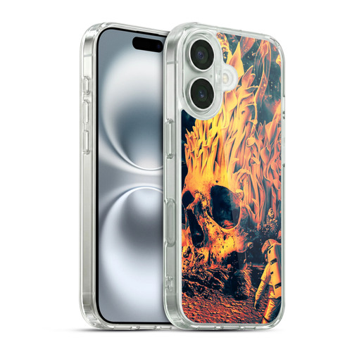 Riza Peker Skulls 9 Space Skull Soft Gel Case for Apple iPhone 16 & MagSafe