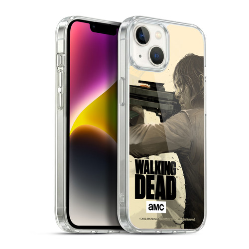 AMC The Walking Dead Season 11 Key Art Daryl Dixon Soft Gel Case for Apple iPhone 14 Plus & MagSafe