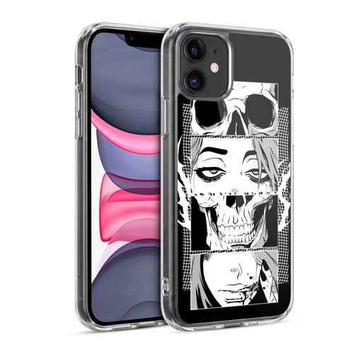 Zombie Makeout Club Art Skull Collage Soft Gel Case for Apple iPhone 11