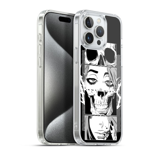 Zombie Makeout Club Art Skull Collage Soft Gel Case for Apple iPhone 15 Pro Max & MagSafe