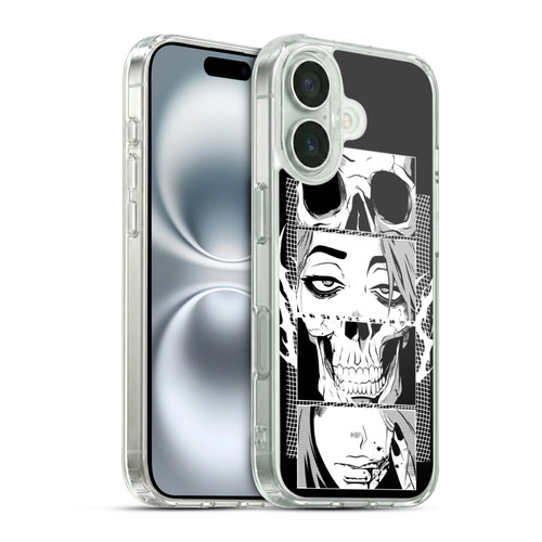 Zombie Makeout Club Art Skull Collage Soft Gel Case for Apple iPhone 16 & MagSafe