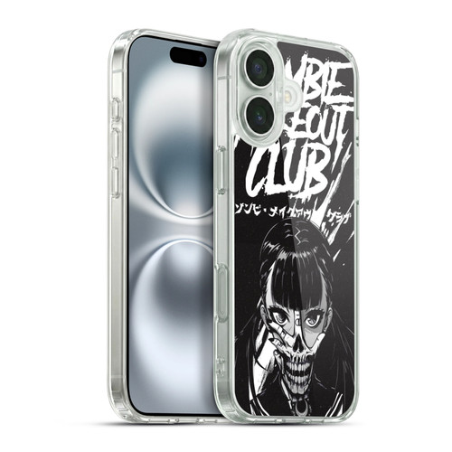 Zombie Makeout Club Art Face Off Soft Gel Case for Apple iPhone 16 Plus & MagSafe